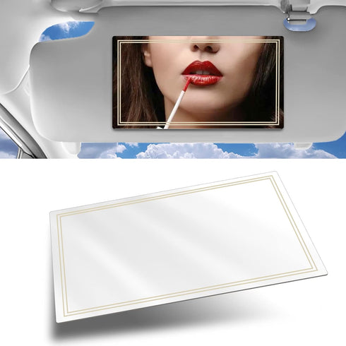 Car Sun Visor Makeup Mirror, Car Visor HD Stainless Steel Vanity Mirror, Universal for Car Visor, Truck,SUV, Seatback , Dash Board ,Window, Bathro...