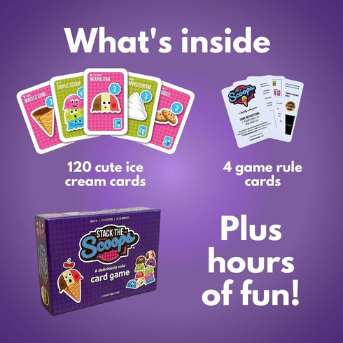 Ice Cream Card Game - Irresistible Kids Card Games - Color Matching Games - Fun Family Games to Practice Addition and Multiplication - Travel Card...