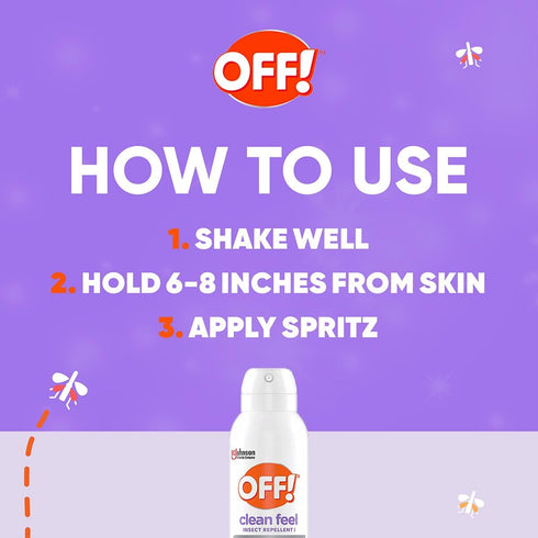 OFF! Clean Feel Insect Repellent Aerosol with 20% Picaridin, Bug Spray with Long Lasting Protection from Mosquitoes, Feels Good on Skin, 7 oz...