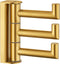 Angle Simple 3 Arms Towel Hook Brushed Gold, 304 Stainless Steel Swivel Triple Towel Holder, Folding Bathroom Hook, Wall Mount...