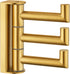 Angle Simple 3 Arms Towel Hook Brushed Gold, 304 Stainless Steel Swivel Triple Towel Holder, Folding Bathroom Hook, Wall Mount...