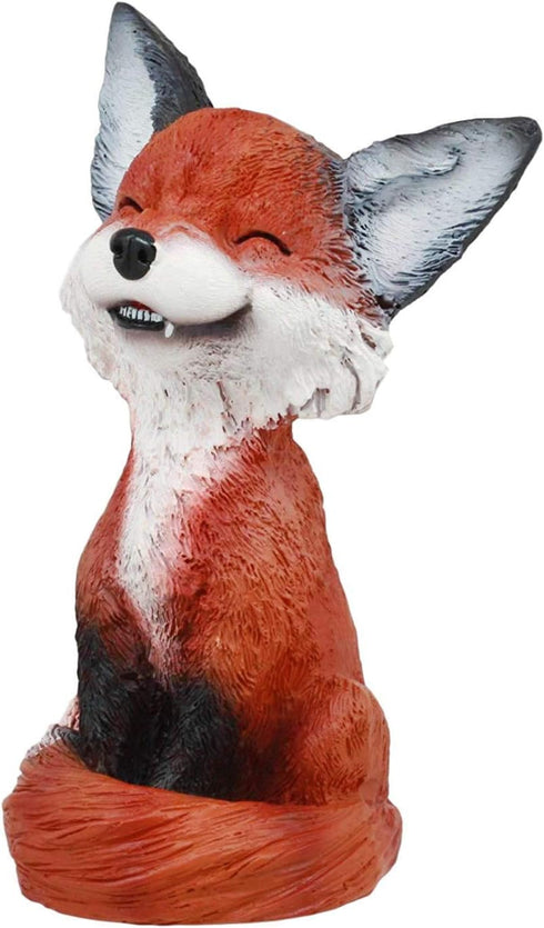 Mulandd YTC Brown and Black Smiling Fox TeeHee Themed Decorative Figurine Statue...