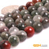 GEM-Inside Natural 8mm Africa Bloodstone Gemstone Loose Beads Round Crystal Energy Stone Power Beads for Jewelry Making 15"...