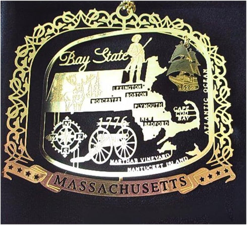 Massachusetts State Christmas Ornament Boston Cape Cod...