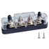 4 x #10 (M5) Studs Bus Bar, Ampper 4.2" Ground Distribution Block Brass Battery BusBar Junction with Cover for Auto Boat Amplifier and More (Black...