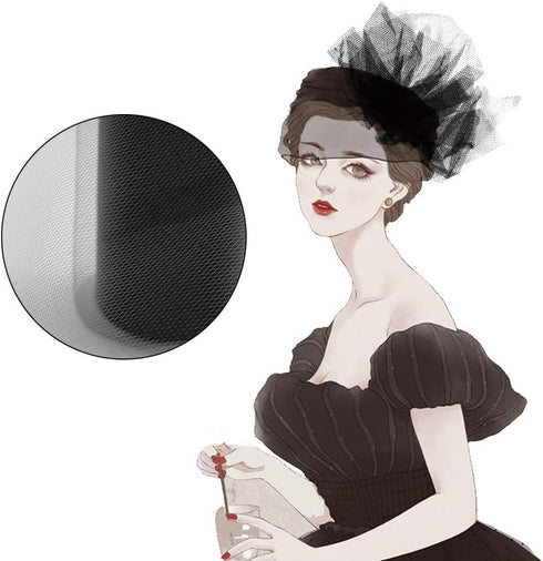 Black Tulle Spool 6 Inch x 100 Yards for Tulle Decoration...
