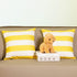 2 Pack Waterproof Pillow Covers Outdoor Throw Pillowcases Decorative Garden Cushion Case for Home Garden Patio Couch Balcony Striped (Yellow & Whi...