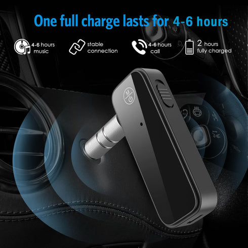 (Newest) Aux Bluetooth 5.0 Adapter for Car, Bluetooth Receiver for Car Home Stereo System and Headphones, Bluetooth Aux Adapter, 2 in 1 Wireless B...