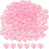 Fangoo 220 Pieces Pink Acrylic Heart Flat Back Heart Gems for Valentine's Day Decorations, Vase Filler, Table Scatter Decoration, Wedding Decorati...