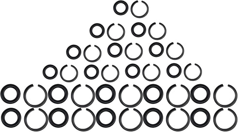 10 Sets 3/8" and 10 Sets 1/2" Impact Retaining Ring Wrench Socket Clip with O-Ring, Compatible With Milwaukee Electric Wrench/Pneumatic Wrench...