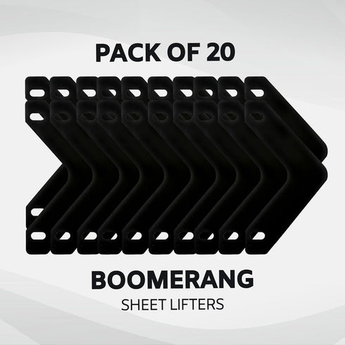 Boomerang Sheet Lifters, Durable, Flat Triangle Shape, 11" x 6", Black, Protect Sheets from Tearing and Curling, Fit Standard 3-Ring Binders, 20-P...