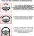 Bling Leather Car Steering Wheel Cover, Diamond Crystal Rhinestone Vehicle Steer Wheel Protector, Sparkling Auto Interior Accessories, Universal 1...