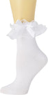 SRYL Women Lace Ankle Socks Ruffle Frilly Cotton Socks Trim Lace,Anklet socks Dress Socks Women or Girls,H04...