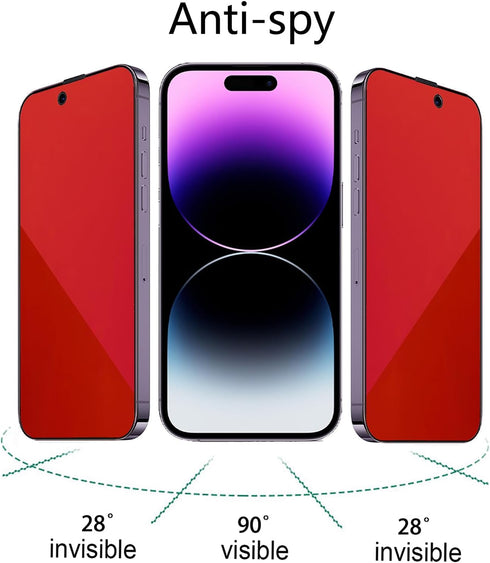 2 Pack Anti-Blue Privacy Tempered Glass for iPhone 14 Pro Max Anti-Spy Screen Protector Anti-Peeping Film Gradient Colorful 6.7 inch......