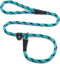 Mendota Pet Slip Leash - Dog Lead and Collar Combo - Made in The USA - Black Ice Turquoise, 1/2 in x 6 ft - for Large Breeds...