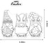 Easter Gnomes Clear Stamps for Card Making and Journaling, Cute Gnome Silicone Stamps Easter Words Banner Rubber Stamps for Scrapbooking DIY Cards...