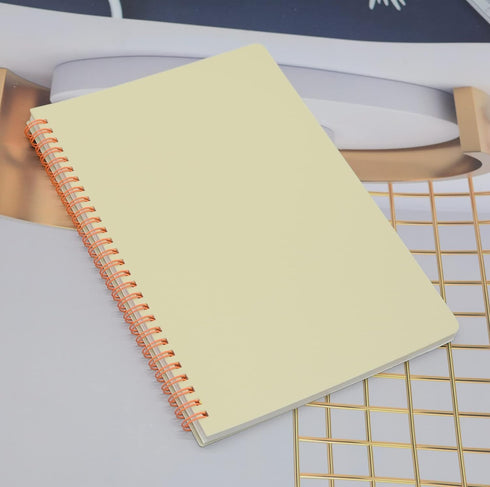 Yansanido Spiral Notebook, 4 Pcs 4 Color 9.8 Inch x 6.9 Inch B5 Thick Plastic Hardcover 7mm College Ruled Paper 80 Sheets (160 Pages) Journal for ...