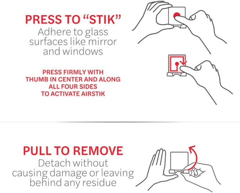 AIRSTIK Cradle Glass Mount Phone Holder Reusable TikTok Facetime Compatible with iPhone iPad Cell Phone for Bathroom Kitchen Shower Dorm Office Ma...
