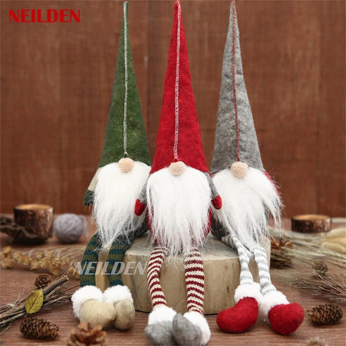 3pcs new Christmas decoration long legs Rudolph doll Christmas children gift hotel mall window decoration...