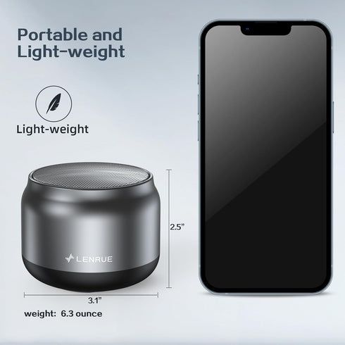 LENRUE Bluetooth Speaker,Small Portable Speakers,Mini Wireless Speaker with 5W Clear Sound,15H Playback Time,Gift for Men/Women/Kids/Boys/Girls,Ho...