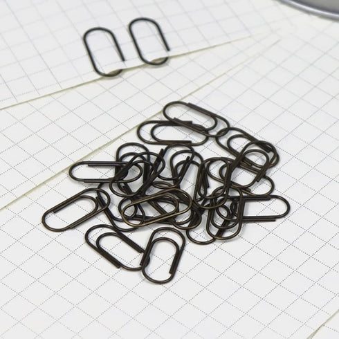 200 Fat Mini Paper Clip Super Cute Tiny Paperclips 3/5 Inch Bronze Copper Steel Clips in Silver Tinplate Paper Clips Holder for Office School Home...