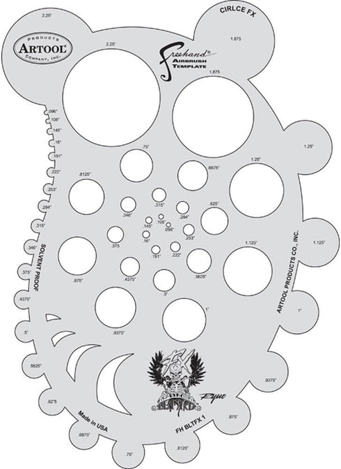 Artool Blasted Fx Template Circle,White...