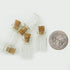 LEFV 50 Mini Glass Bottles 1-inch Message Treasure Charm Pendant Kit Makes Bottle Pendants 1ml Clear Vials with Corks & 50pcs Eye Screws - Miniatu...