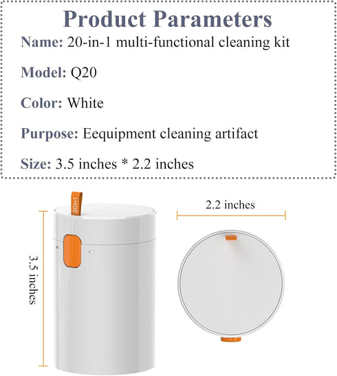 20-in-1 Camera Cleaning kit,Small Multitool Accessories with Computer Duster,Keyboard keycap Remover,Vacuum Spray,Brushes Gadgets,Cleaner for Devi...