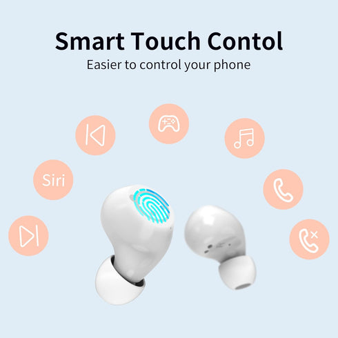 Pink Wireless Earbuds Girls Bluetooth Earbuds 5.3 Built in Mic 36H Playtime IPX5 Waterproof Noise Reduction Kids Earbuds LED Display USB-C Cordles...