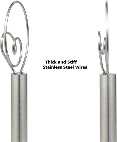 Jillmo Danish Dough Whisk, 12 inch Stainless Steel Bread Whisk, 2 Pack...