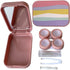 Pink Contact Lens Case Travel Kit Portable Contact Case with Mirror Tweezers Remover Tool Solution Bottle for Daily Outdoor Office...