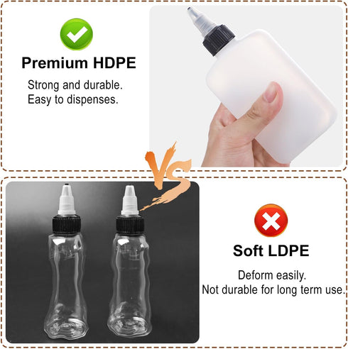 6 Pack Mini Squeeze Bottles for Liquids for Camping Kitchen, Camping Cooking, 4oz Mini Oil Bottles, Small Liquid Containers Leak Proof, Travel Oil...