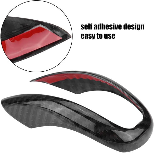 Keenso Shifter Knob Trim, Car Interior Carbon Fiber Gear Shifter Knob Frame Decor Cover Trim for Alfa Romeo Stelvio/Giulia Accessories...