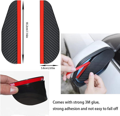 10 pcs Car Door Handle Protector and Mirror Rain Visor Guard, BOSOIRSOU Silicone Auto Transparent Paint Scratch Protective Film Cover Side Sticker...