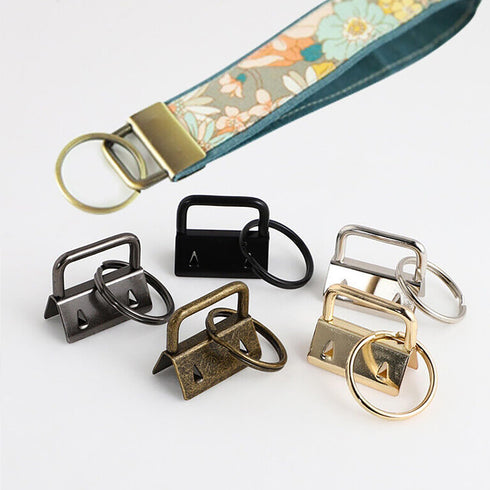 Key fob Hardware,30 PCS 1 Inch Key fob Keychain with Keychain Rings for Bag Webbing Wristlets Lanyards(Rose Gold)...