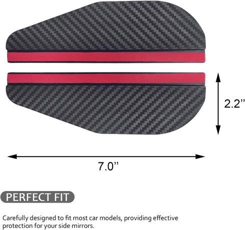 2pcs Universal Car Side Wing Mirror Rain Protector Cover Cap Smoke Guard Rear View Side Mirror Deflectors Rain Eyebrow for Cars SUV Truck Rear Vie...