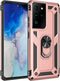 Military Grade Drop Impact for Samsung Galaxy S21 Ultra Case Galaxy S21 Ultra 5G Case Metal Rotating Ring Kickstand Holder Armor Heavy Duty Shockp...