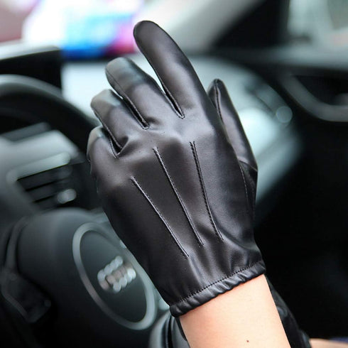 Long Keeper Men Leather Touchscreen Gloves Winter Driving Warm Wrist Gloves...