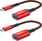 NIMASO USB C to USB 3.1 Adapter 2 Pack, OTG Cable Type C Male to USB Female OTG Adapter Compatible with iPhone 15/15 Pro/15 Plus/15 Pro Max, MacBo...