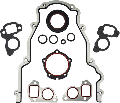 Engine Timing Cover Gasket Set & Water Pump Gasket Compatible with GM LS LS1 LS6 LS2 LS3 Chevy Silverado, Suburban, Tahoe, GMC Sierra, Yukon, Sava...