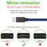 Micro USB Cable, 3Pack 6FT Android Charger Cord Long Braided Sync Fast Charging Cables Compatible with Samsung Galaxy S6 S7 Edge, Android Phone -B...