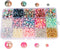 Beads 1140pcs Mix Rainbow Gradient Color Round 4 6 8 10mm Imitation Pearl No Holes for DIY Handmade Jewelry Making Craft...