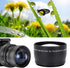 Telephoto Lens, 58MM 2X Magnification Telephoto Lens Aluminium Alloy Teleconverter Lens for 58mm Diameter and 18-55 Focal Length Lens default...