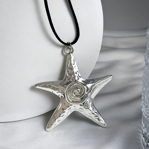 Gothic Black Choker Necklace with Big Puffy Heart Pendant Sexy Starfish Y2K Aesthetic Velvet Collar Neck Chain Boho Neck Accessories for Women and...