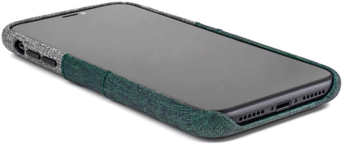 Dockem Wallet Case for iPhone 11: Built-in Metal Plate for Magnetic Mounting & 2 Card Holders (6.1" Luxe M2 Synthetic Leather, Green & Grey)...
