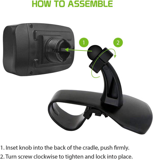 Dashboard Phone Mount Cradle 360 Rotating Smartphone Holder Compatible with iPhones Samsung Galaxy, Google Pixel Smartphones...