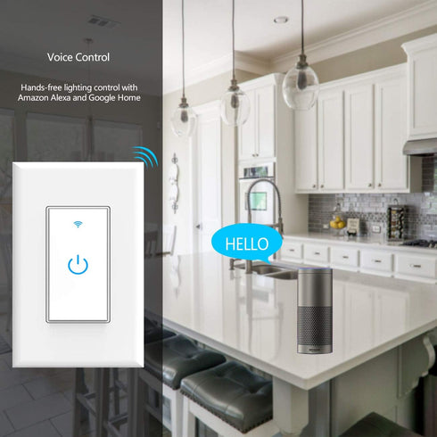 Smart Light Switch, WiFi Switch Touch Wall Switch 1 Gang, Compatible with Alexa Google Home......