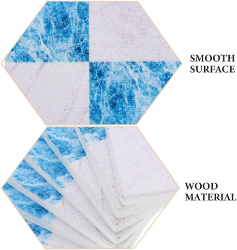 Doll House Furniture 27pcs Miniature Mosaic Floor Tile Sheet Miniature Flooring Simulation Mini Doll House Accessories for - Blue and White Tile F...