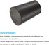 MECCANIXITY Rubber Tapered Plug 13mm to 17mm Solid Test Tubes Bungs Stopper Black for Lab Home 5 Pieces...