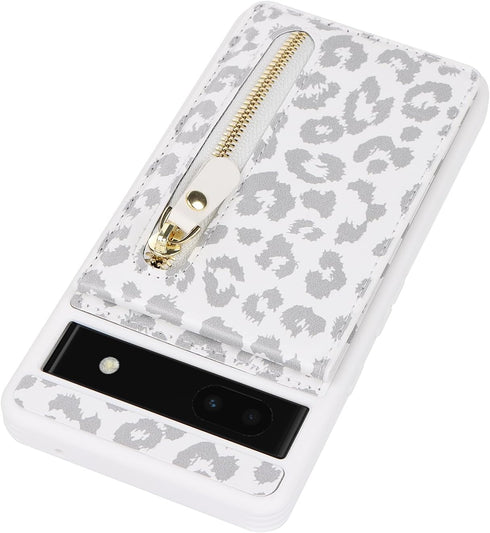 for Google Pixel 7a Case with Card Holder for Women,Pixel 7a Phone Case Wallet with Strap Credit Card Slots Crossbody with Kickstand Zipper Shockp...